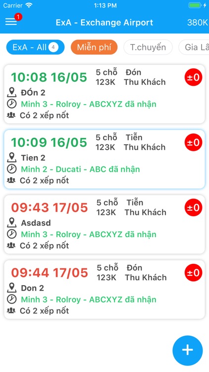 EXA - Exchange Trip for Driver