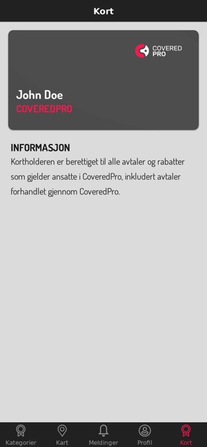 CoveredPro Avtaler