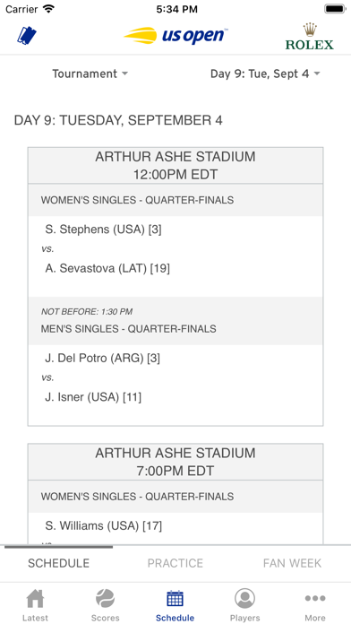 Us Open Tennis Championships review screenshots