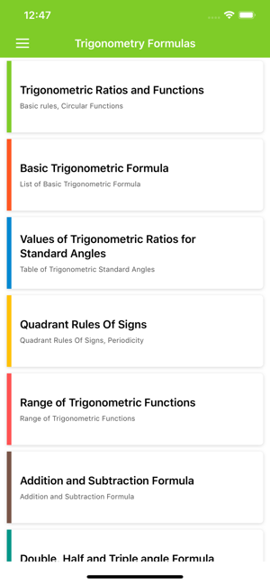 Trigonometry Formulas