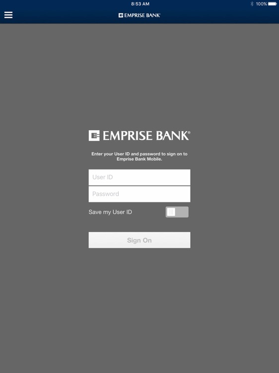 Emprise Bank Mobile for iPad