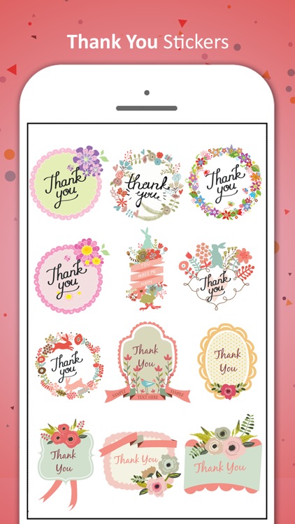 Thank you card Stickers