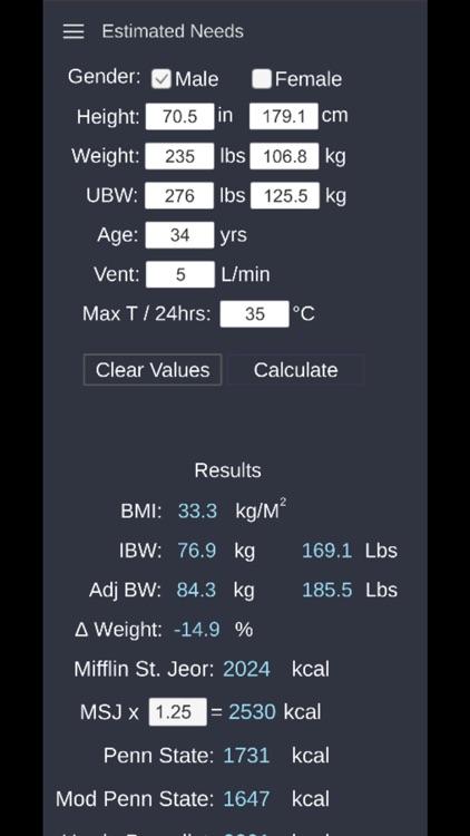 Dietitian Calculator screenshot-3