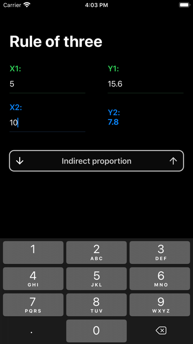 Rule of Three - Calculator screenshot 2