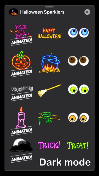 Halloween Sparkler stickers screenshot 2