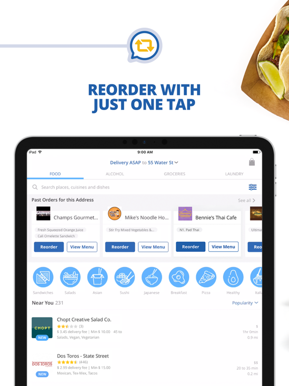 Delivery.com - Food, Alcohol, Groceries & Laundry screenshot