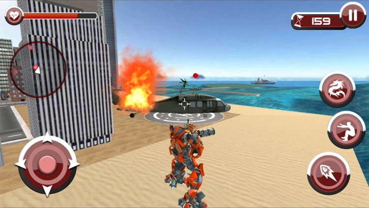 Underwater Dragon Robot Sim 3D screenshot-4