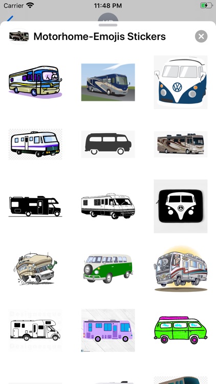 Motorhome-Emojis Stickers