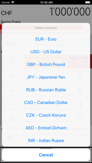 Swiss Franc CHF converter(圖2)-速報App