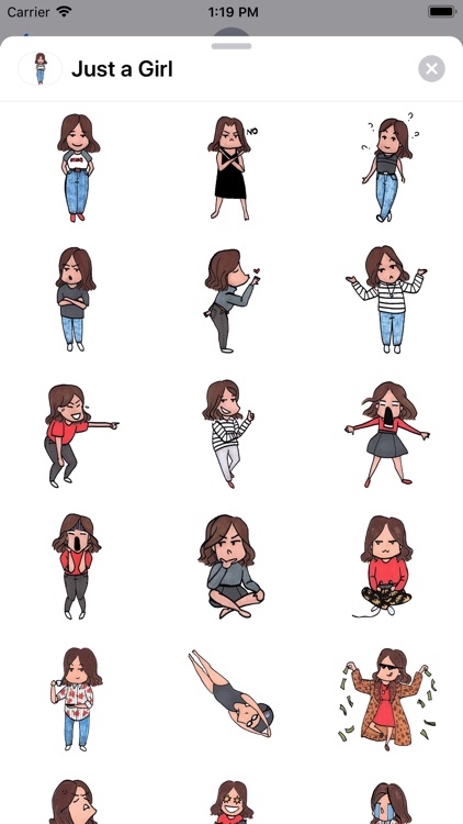 Just a Girl Sticker Pack