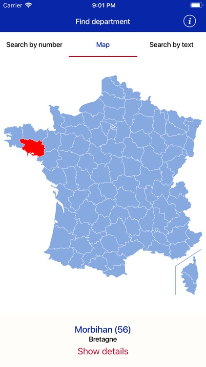 Departments of France - info
