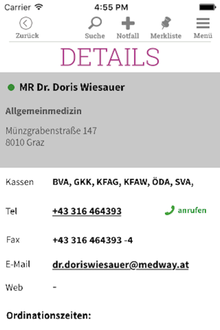 Ärzteführer Steiermark screenshot 4