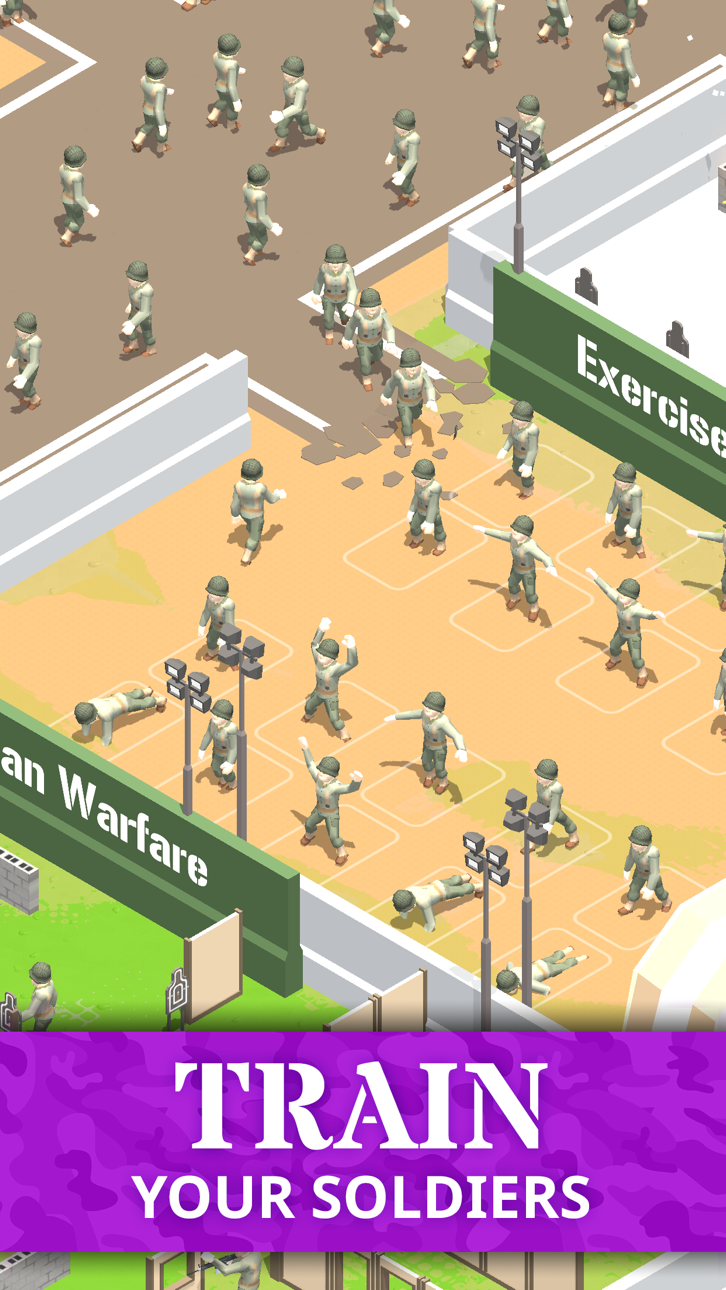 Idle Army Base: Tycoon Game Hack screenshot 2 - iOS game interface