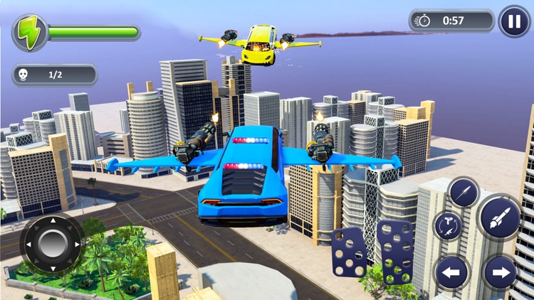 Flying Limo Car Robot War screenshot-1