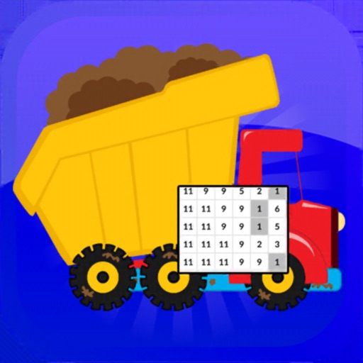 PixelArt Coloring Dump Trucks Icon