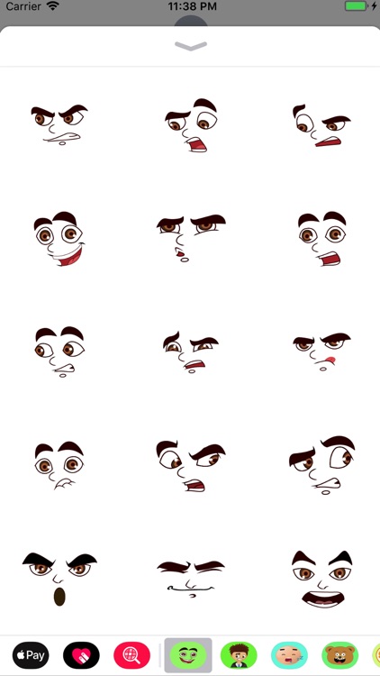 facial emoji stickers pack