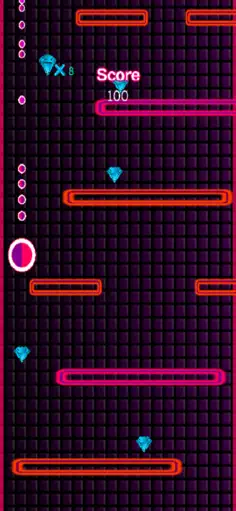 Pink Glow Fall Down - Screenshot 2