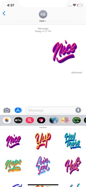 Typic Text Stickers