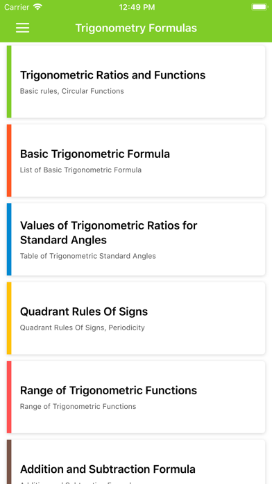 How to cancel & delete Trigonometry Formulas from iphone & ipad 1