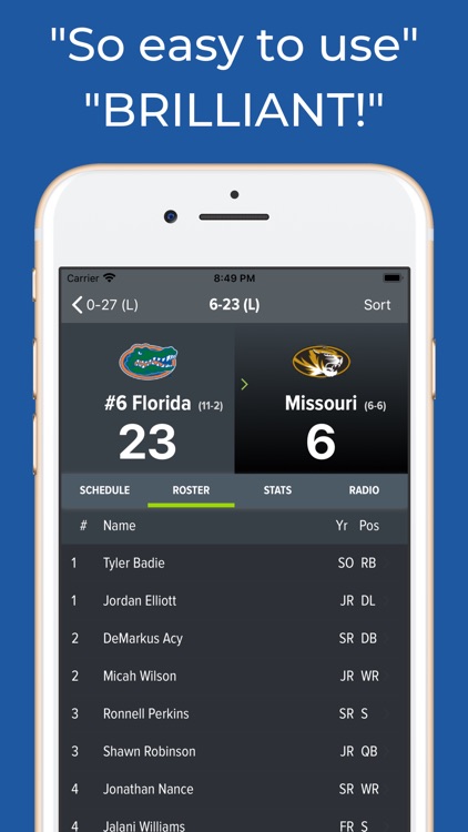 Missouri Football Schedules