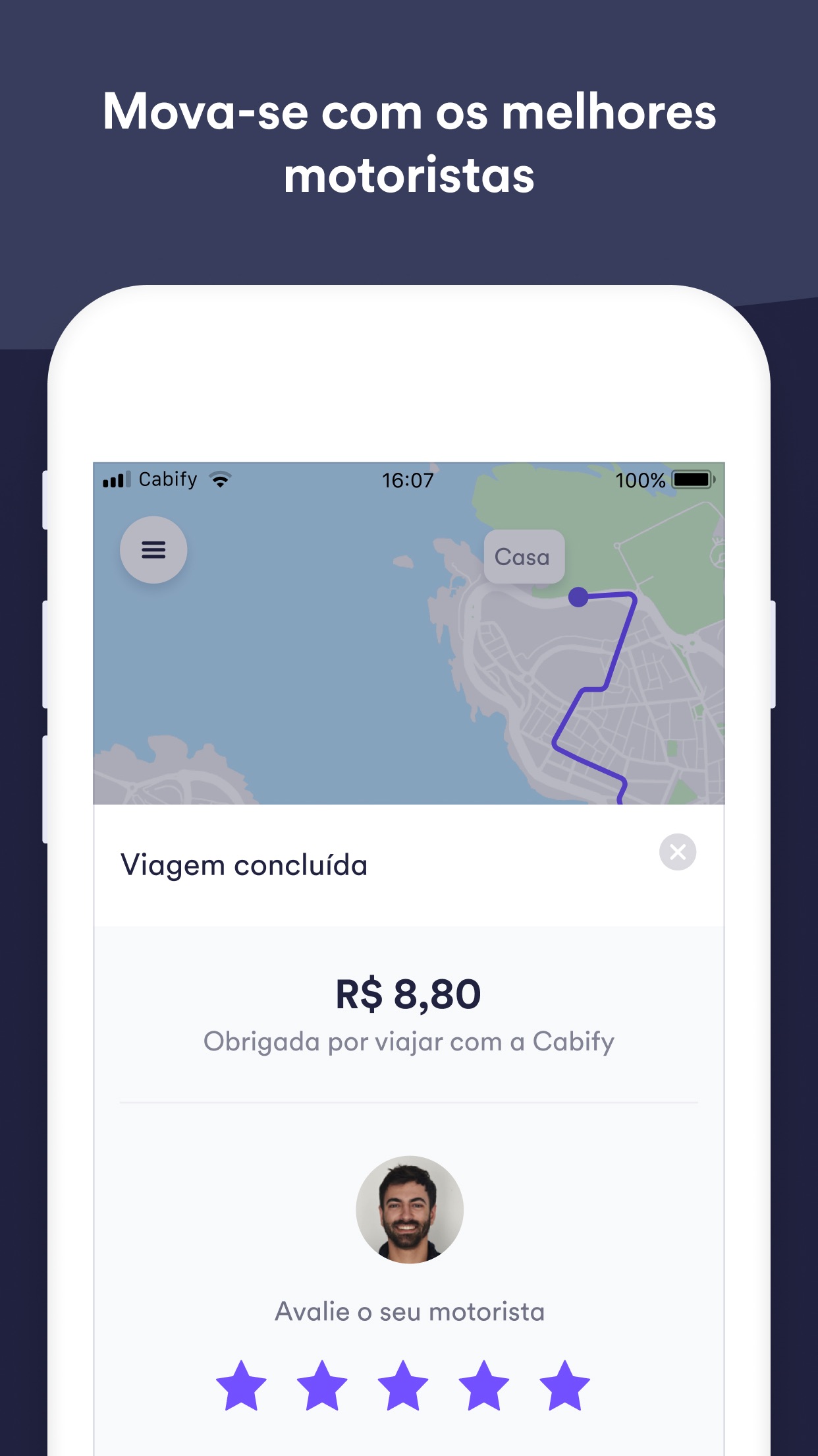 Screenshot do app Easy, um app da Cabify