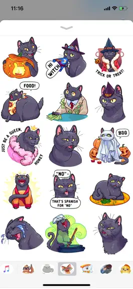 Game screenshot Cat Halloween Emoji Stickers mod apk