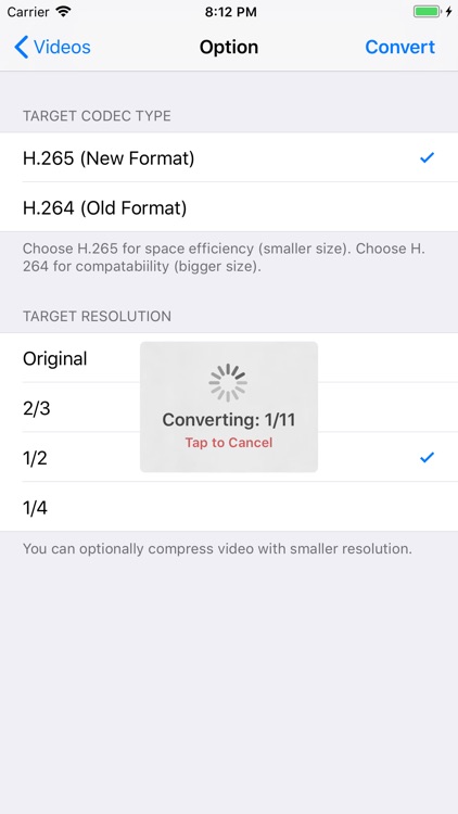 H.265 : H.264 Cross Converter screenshot-3