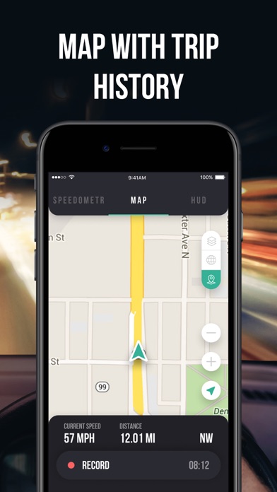 GPS Speedometer App + HUDのおすすめ画像3