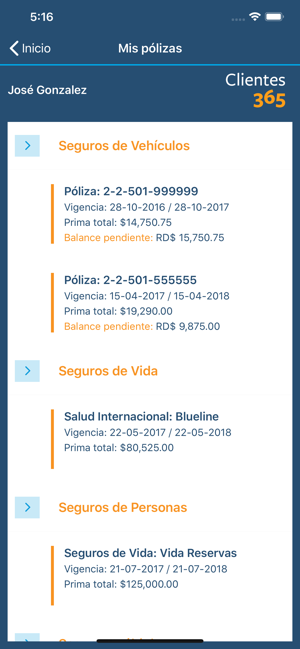 Seguros Reservas Clientes 365(圖4)-速報App