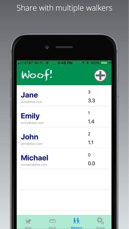 Woof! dog walking app