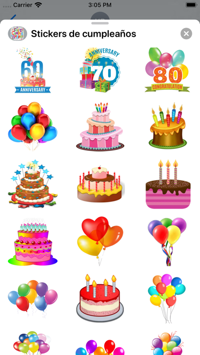 Stickers de cumpleaños screenshot 3