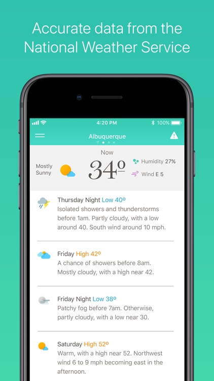 Weather Simple – NWS Forecasts