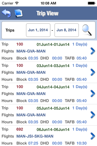 EASA Flight Log screenshot 4