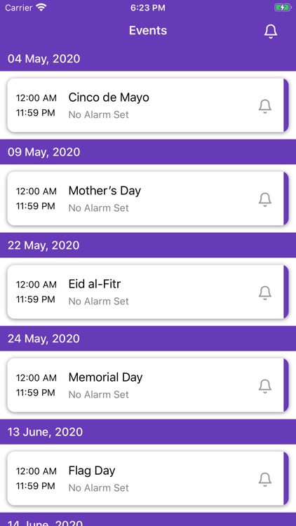 Events Reminder App