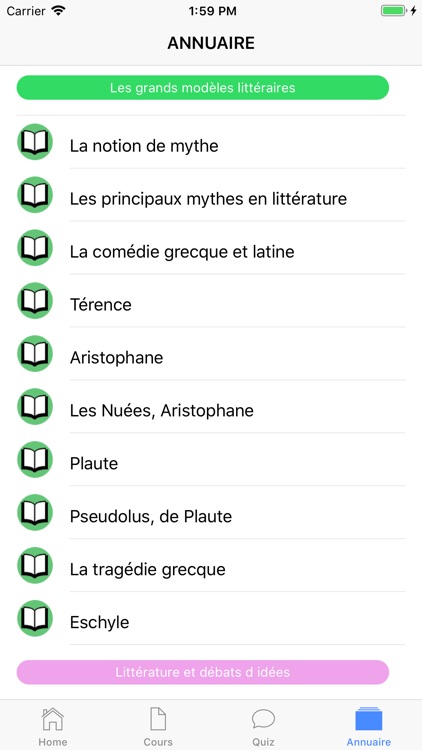 Cours de Littérature screenshot-5