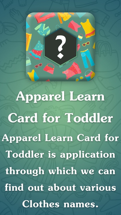 Apparel Learn Card for Toddler