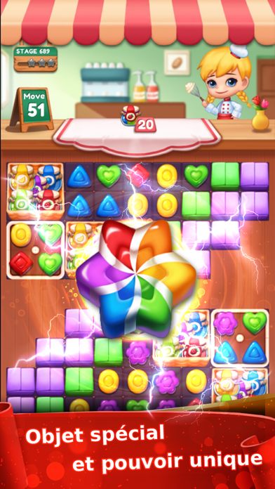 Sweet Candy POP Match 3 PuzzleCapture d'écran de 2