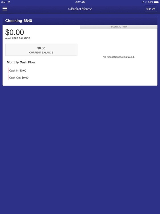 Bank of Monroe Mobile for iPad