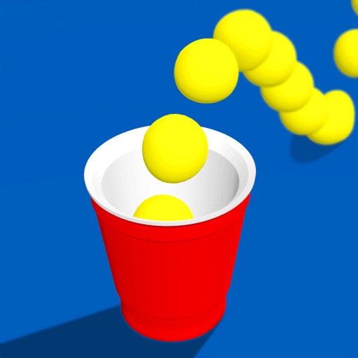 Beer pong cups and ball 3D model