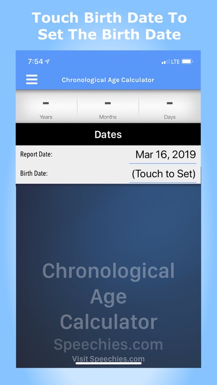 Chronological Age Calculator