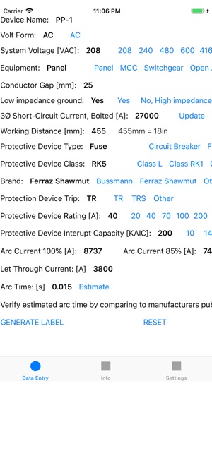 Arc Flash Label Calculator(圖2)-速報App