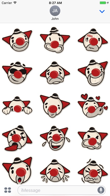 Clown Face Sticker Pack