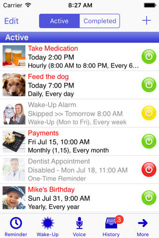 Reminder with Voice Reminders - náhled