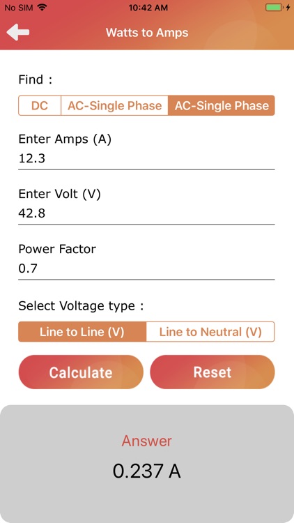 Watt To Amp Calc screenshot-4