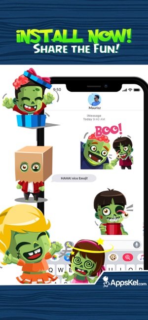 Zombies Emoji Stickers App(圖5)-速報App