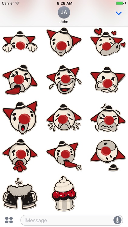 Clown Face Sticker Pack