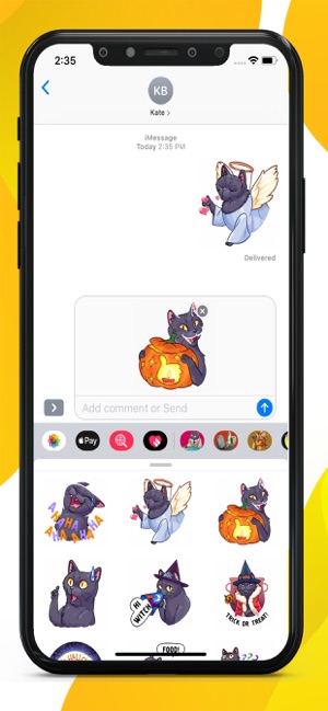 Spooky Cat Halloween Stickers(圖2)-速報App