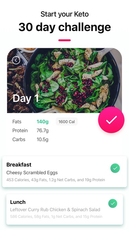 Keto Diet App:Menu and Tracker