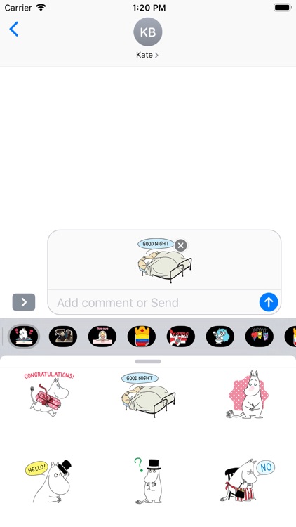 Cute Couple Moomin Stickers