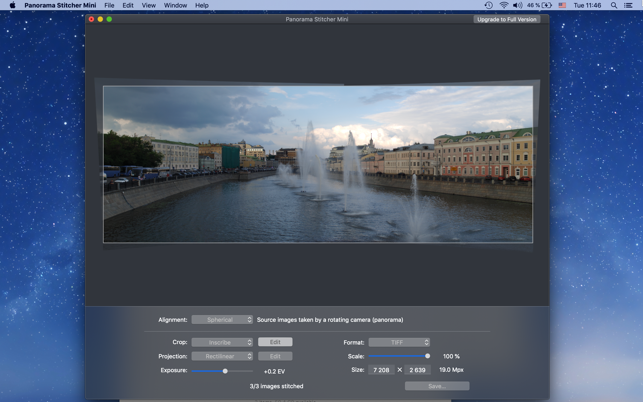 panorama stitching software for mac os x